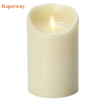 

Ksperway Flameless LED Real Wax Candle with Moving Wick Free Remote 3.5*7 Inch