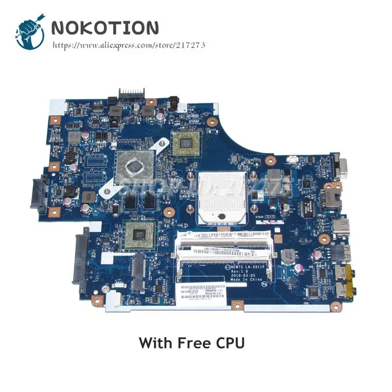 NOKOTION для acer aspire 5551G 5552G материнская плата для ноутбука DDR3 Socket S1 512mb GPU NEW75 LA-5911P MBWMJ02001 MBPUS02001 MBWVE02001