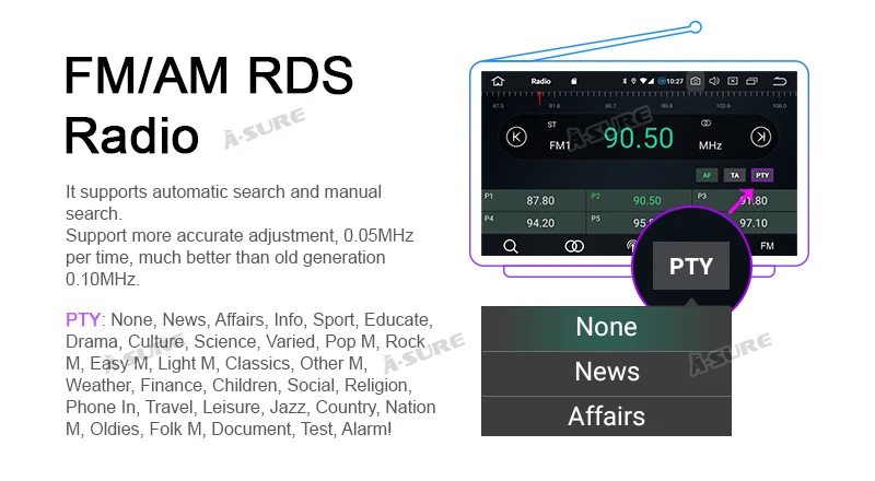 Excellent A-Sure 9 Inch 2 Din Android 9.0 Car Auto Radio GPS DVD Play Stereo Navigation For BMW E46 MG ZT Rover 75 DAB+ 32G ROM Quad-Core 22