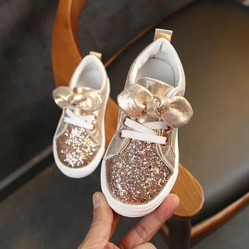 

MHYONS Baby Kids Shoes Girls Sneakers Glitter 2019 Girl Sneakers Soft Bottom with Crystal Kid Shoes Children Girls Bling