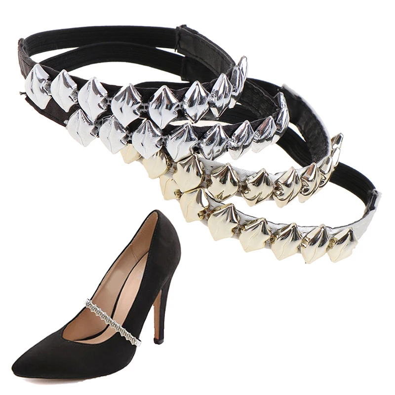 1Pair New Sexy metallic Lips Charm Shoes Band Shoes Decorations For Women
