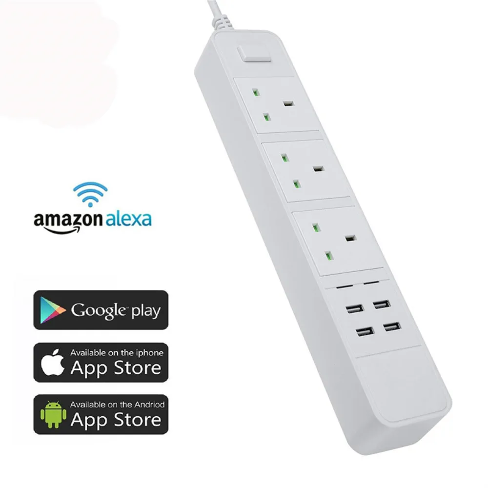 Интеллектуальная беспроводная (Wi Fi) Мощность полосы несколько розетки 4 USB Порты и