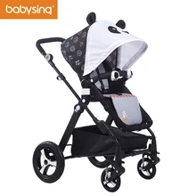 Babysing High Landscape Baby Stroller Cute Ceiling Four Wheels Pram and Pushchair Portable Folding Strollers impbaby