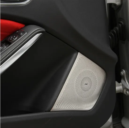 

For Mercedes Benz GLA X156 CLA C117 AMG Car Styling Interior Trim Audio Door Speaker Deco Cover Car Stereo Protection Sticker