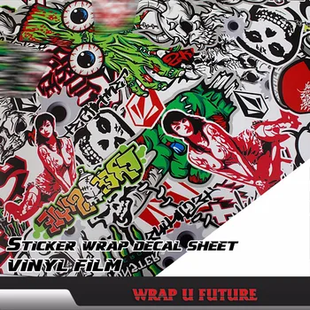 

Fast Shipping152cm x 30cm Color Sscrawl Car Auto SUV Truck Body Hood Roof Sticker Decal Wrap Styling Vinyl Wrap Sheet Film Roll