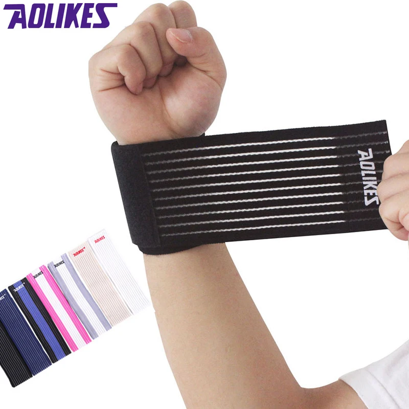 

AOLIKES 1PCS Outdoor Sport Injury Bandage Adjustable Wristbands Elaborate Elbow Wrist Support Compression Wrap Wrist Brace Guard