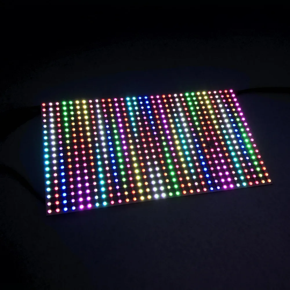 P5mm P9823F IC 2020 SMD 18*32 пикселей светодиодная адресная жесткая световая панель размер: