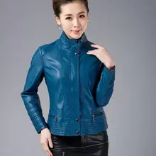 Повседневная кожаная женская куртка Весна осень кожаная одежда женские куртки и пальто 5XL размера плюс кожаное пальто