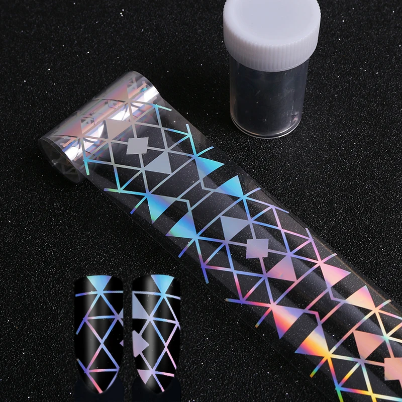 

1Pcs Geometry Figure Design Nail Foils Transfer Foil 100*4cm Manicure DIY Image Nail Sticker Tool