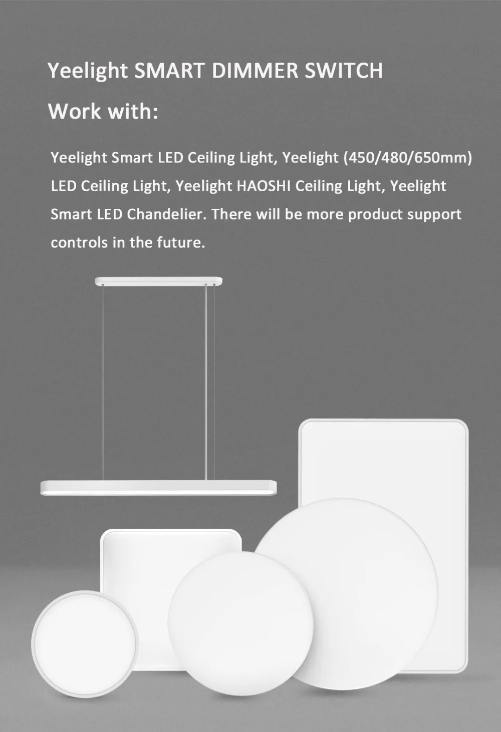 Yeelight YLKG07YL YLKG08YL беспроводной умный пульт дистанционного управления настенный выключатель света дистанционное управление работа с Mihome приложение потолок