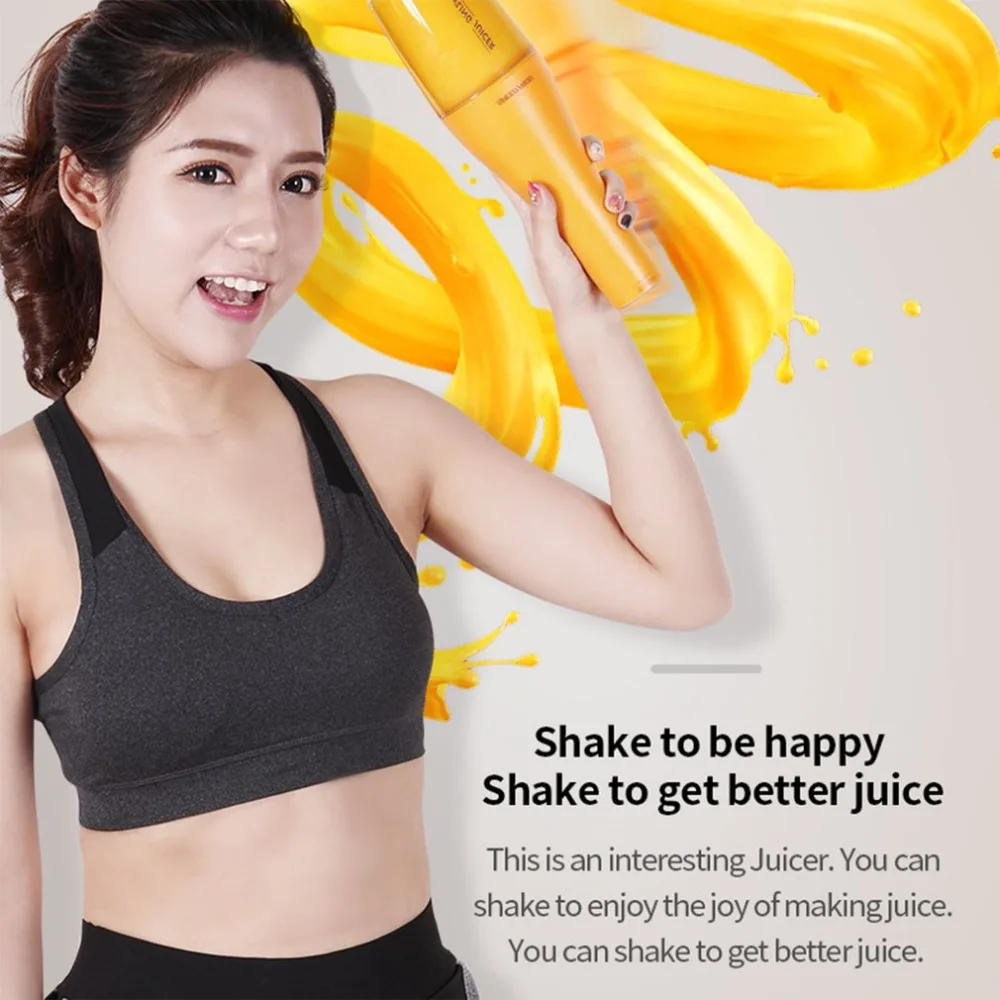 

2018 New 350ml Portable Fruit Squeezer USB Charging Juicer Cup Bowling Juicer Blender Multifunction Juice Maker Machine 350ml