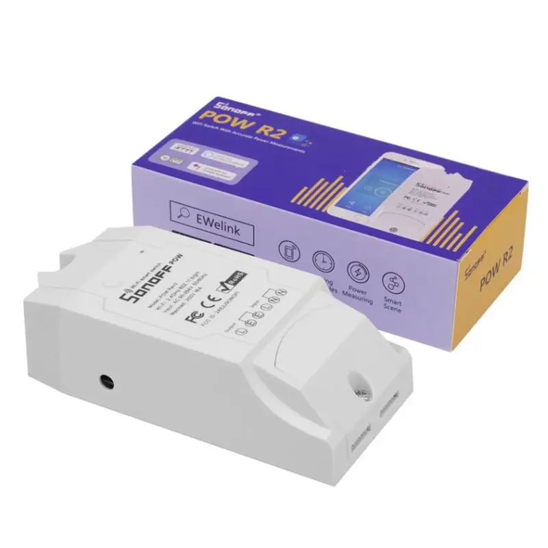 Смарт переключатель Sonoff Pow R2 15A 3500 Вт Wifi с более высокой точностью измерения