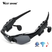 WEST BIKING Cycling Glasses Bluetooth Polarized Bike Eyewear Sport Oculos Ciclismo Phone Cool Bluetooth Stereo Bike Sunglasses