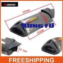 JOG RSZ CBR YZF YBR TTR pip escape akrapovic motocicleta gy6 moto exhuast silenciador silenciador accesorios