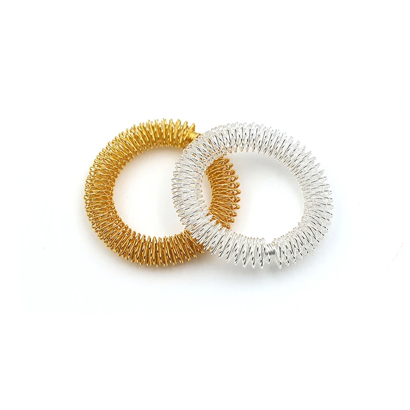 Men And Women Wrist Hand Acupuncture Bracelet Metal Massage Ring Health Care Tool Wrists Relaxation Massager Supplies Finger Massage Ring