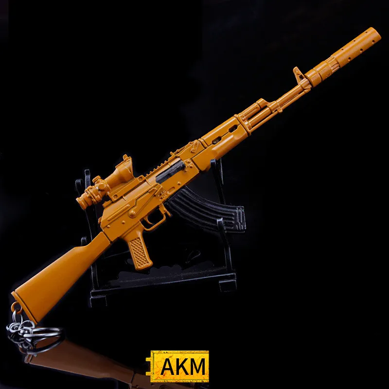 Игры Playerunknown's боя PUBG узором в стиле «граффити» пистолет Косплэй реквизит AKM M416 брелок игрушка подвеска 6 шт./компл