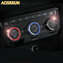 AOSRRUN, алюминиевый сплав, внутренняя ручка кондиционера, кольцо, украшение, автомобильные аксессуары для Volkswagen VW Tiguan