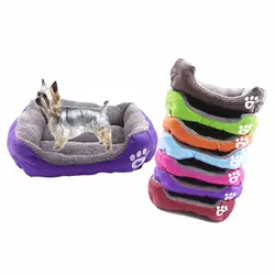 Теплые бархатные Pet кроватка для собачки Softy диван-кровать Cat матрас мягкий Водонепроницаемый моющиеся Диван Питомник коврик для маленьких
