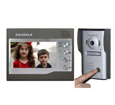 Видеодомофон ZHUDELE Home CCTV с цветным TFT ЖК-экраном 7 дюймов дверной звонок Интерком ИК
