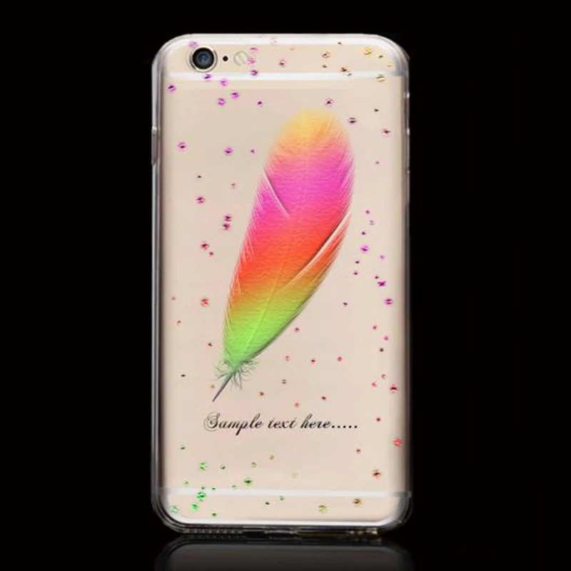 Gumiice Цветной перья 4.7 дюйма и 5.5 дюймов телефона Чехлы для iPhone 6 6S|case for iphone|phone casescase