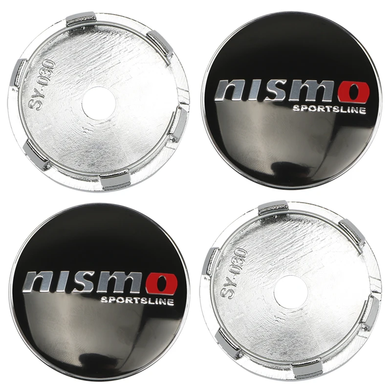 4pcs 60mm Wheel Center Hub Caps Car Emblem Badge Logo Wheel Center Cap For Nissan Juke Tiida Teana GTR GTR 350Z 370Z 240SX