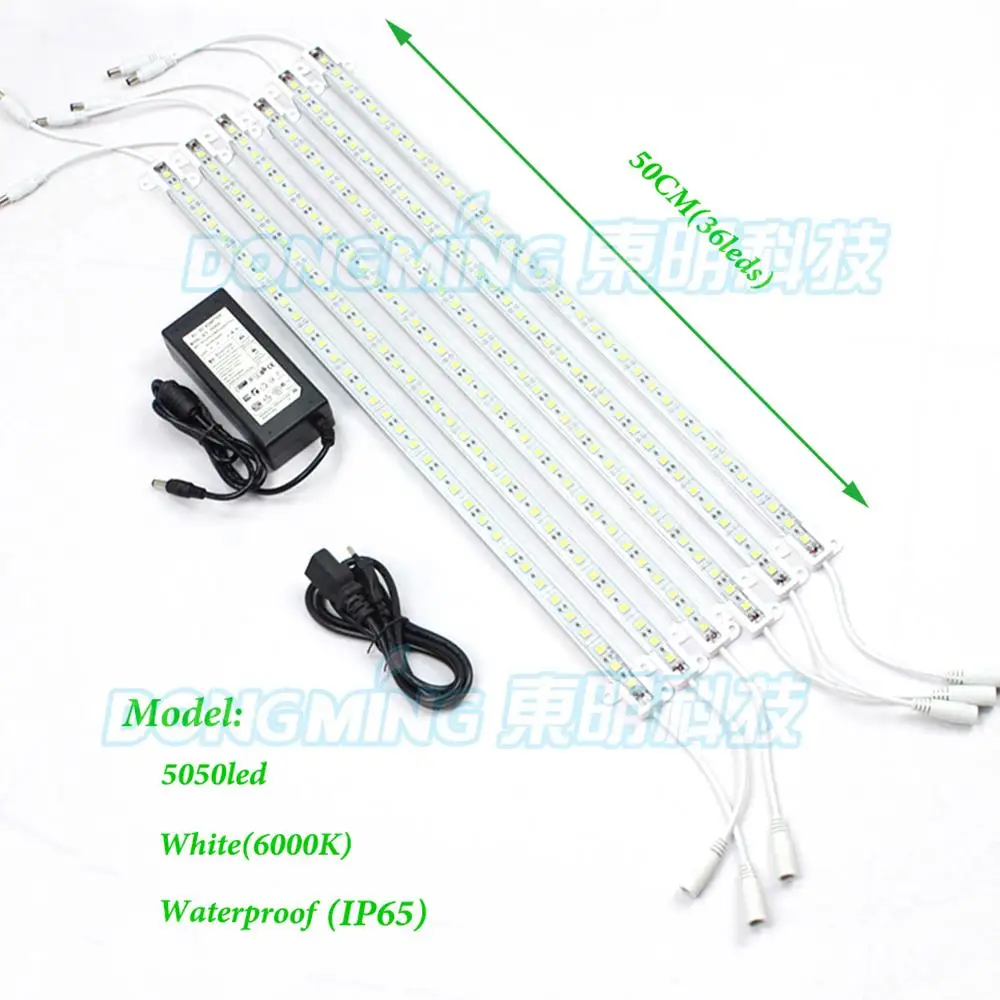 Aquário do Tanque de Peixes Peixes de Alumínio Shell plus 12 à Prova d’ Água 5050 50 cm 0.5 m Dc12v 36 Led Disco Luces Tira Bar Luz Gabinete de Alumínio v 5a Levou Adaptador