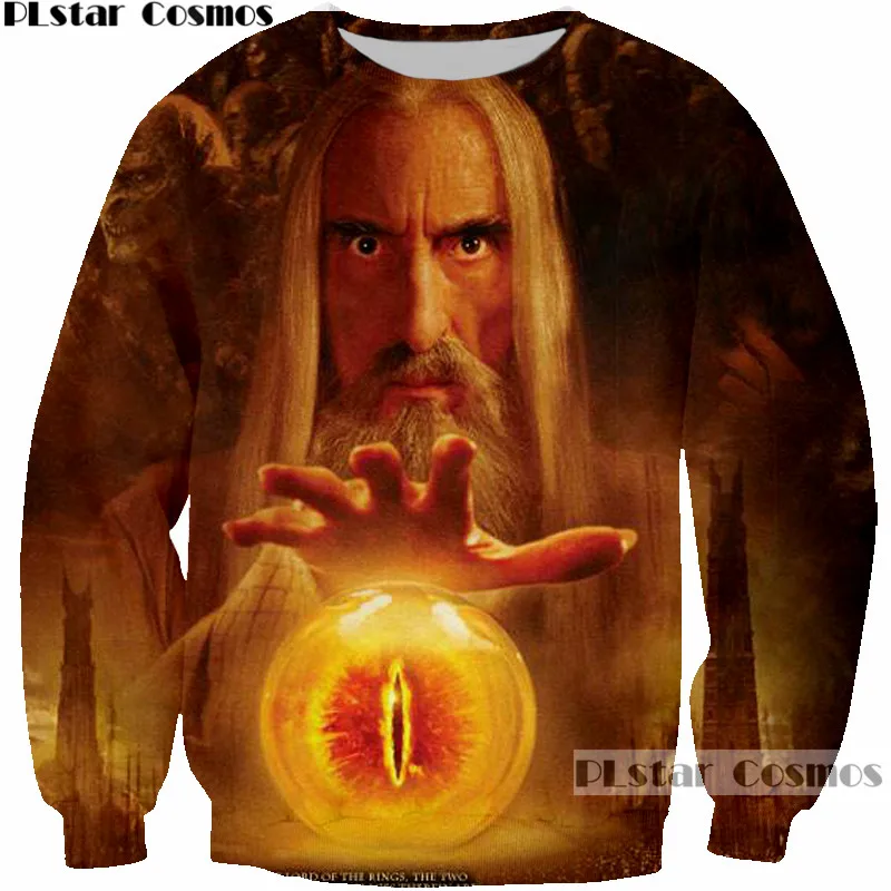 

PLstar Cosmos Gandalf Eye of Sauron Sweatshirts 3D print Dark Lord The Lord of the Rings Pullovers Men Sweatshirts Tops Plus 5XL