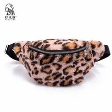 Маленькая зимняя плюшевая Женская леопардовая поясная сумка женская нагрудная сумка на плечо сумка на пояс для телефона Роскошные модные сумки для покупок
