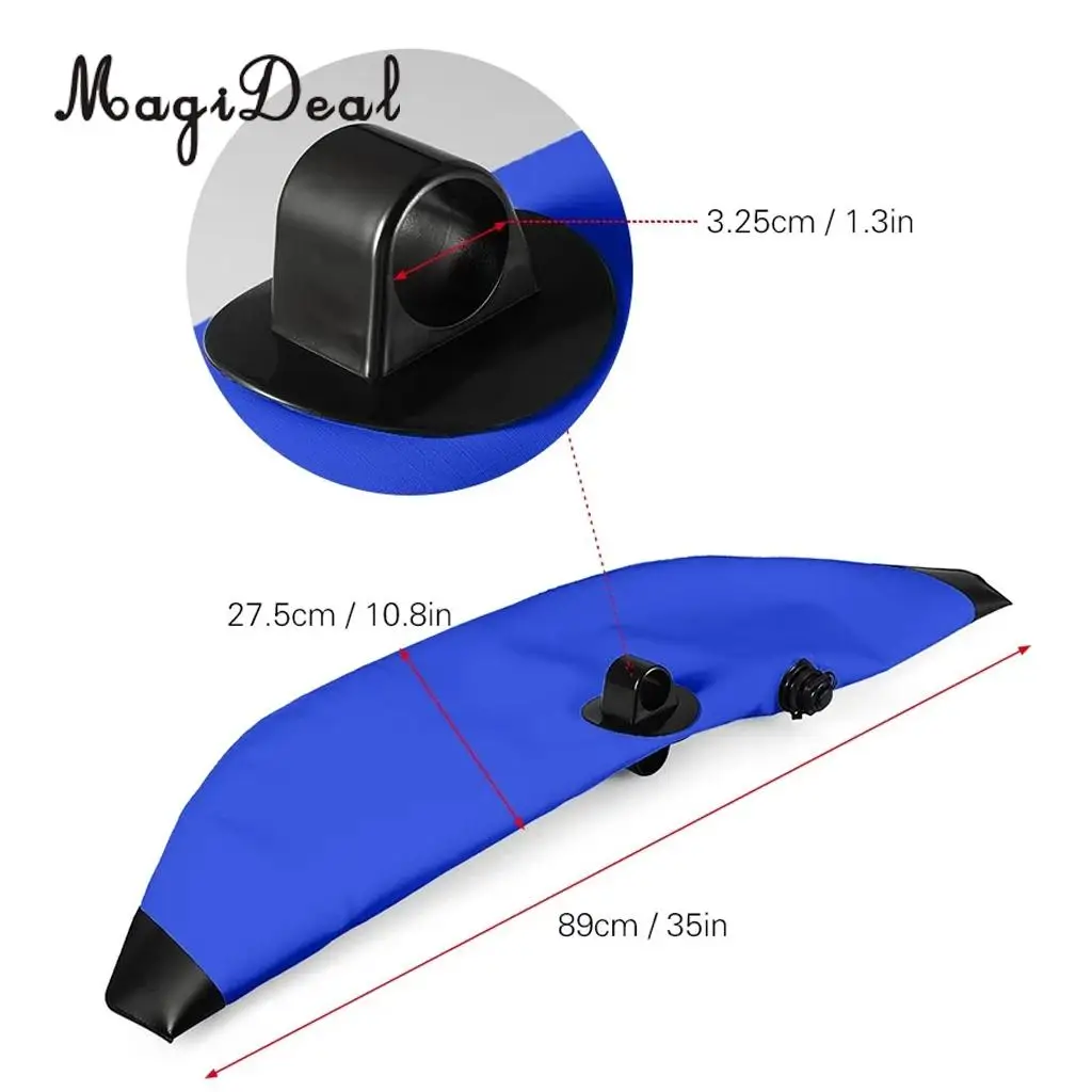 2 Pieces Premium Blue PVC Kayak Outrigger / Stabilizer Water Float Buoy for Boat Fishing Standing SUP Beginners