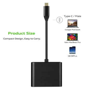 

USB-C TO HDMI & USB3.0 USB-C Digital AV Multiport Adapter Type c TO HDMI USB-c HUB Charger Converter For Monitor Projector