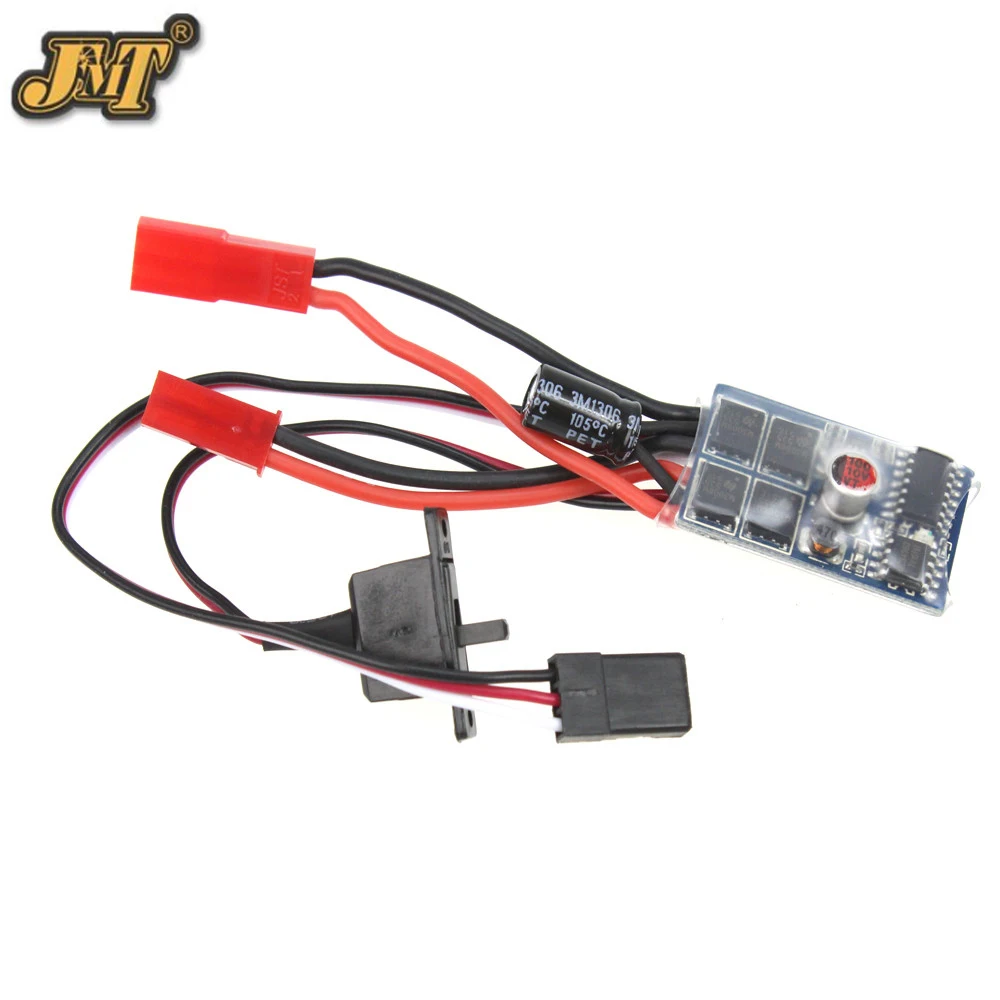 

JMT RC Car No Brake 10A Brushed ESC Two Way Motor Speed Controller For 1/16 1/18 1/24 RC Car Boat Tank