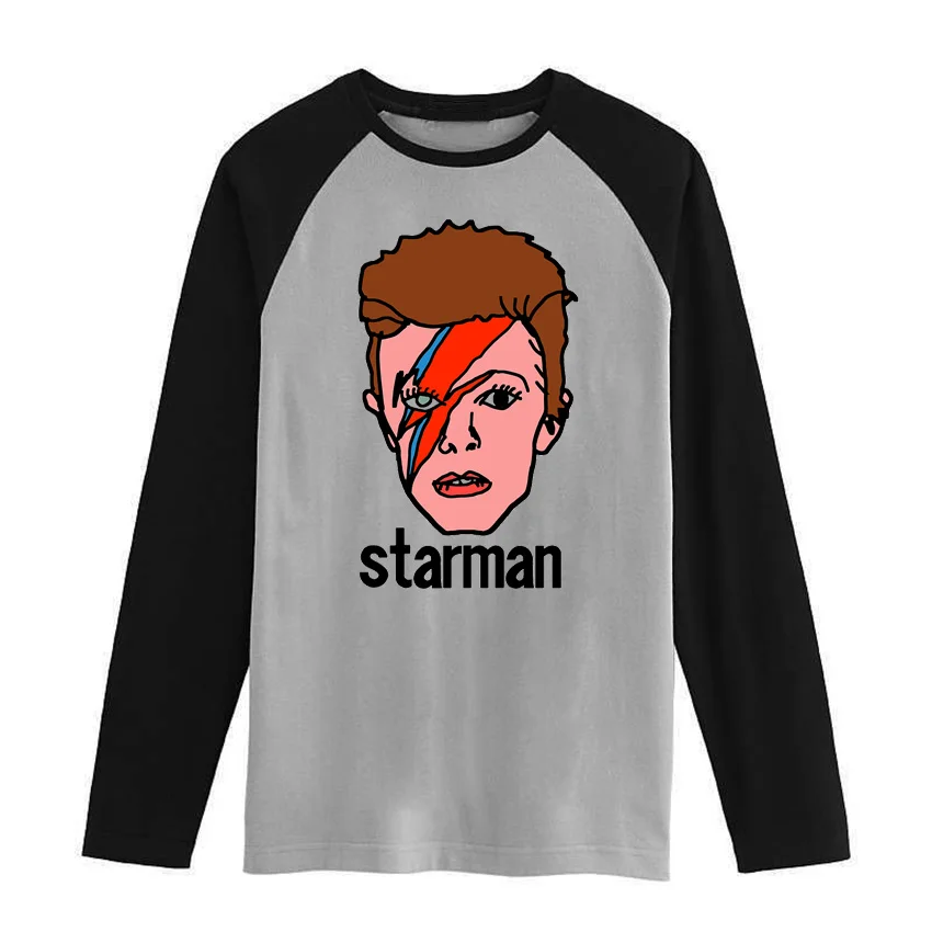 

david bowie star man rock n roll fashion long sleeves t shirt