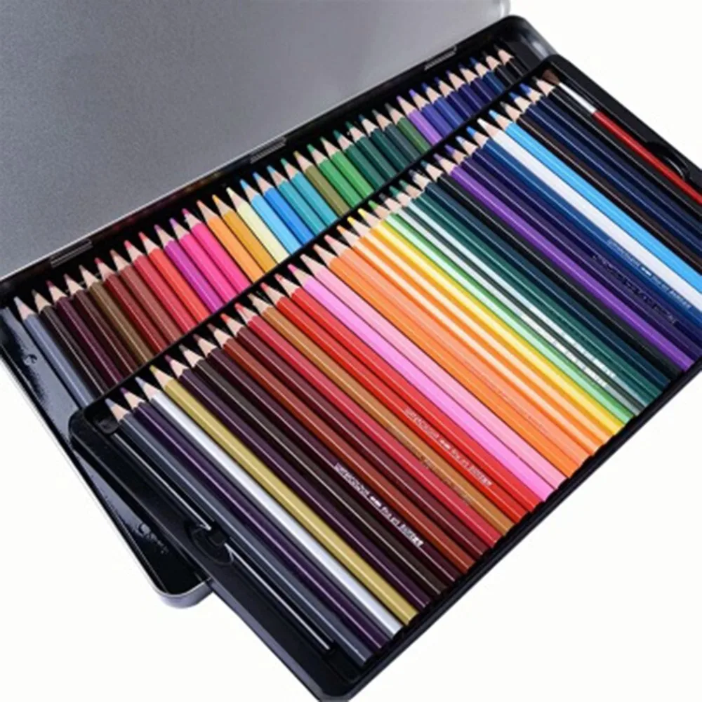 

1lot/set 72 Color Pencil Baoke Water Soluble Pencil 72 Color Pen with Iron Box Wooden and Lead Pen Drop Shipping