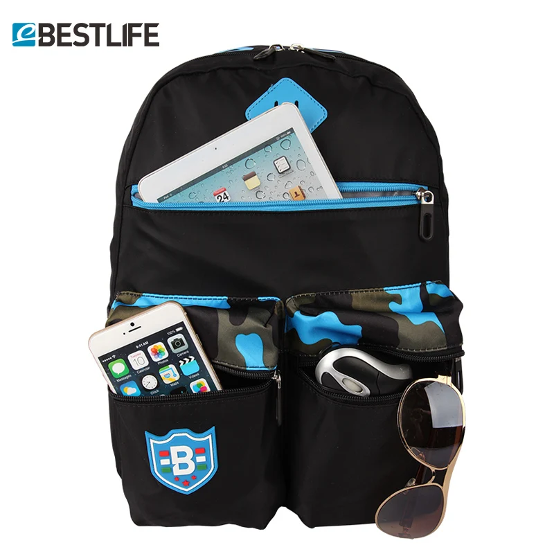 

BESTLIFE Stitching Pattern School Backpack For Men Women Multi-pocket Computer Mochila Escolar Travel Bag Rucksack Trekking Bags