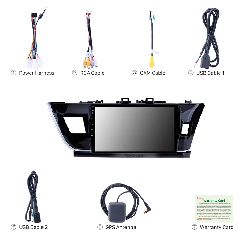 Perfect Seicane Car GPS Multimedia Player Radio For 2014 Toyota Corolla RHD 10.1" Android 8.1 2Din Wifi Bluetooth Head Unit Support RDS 3