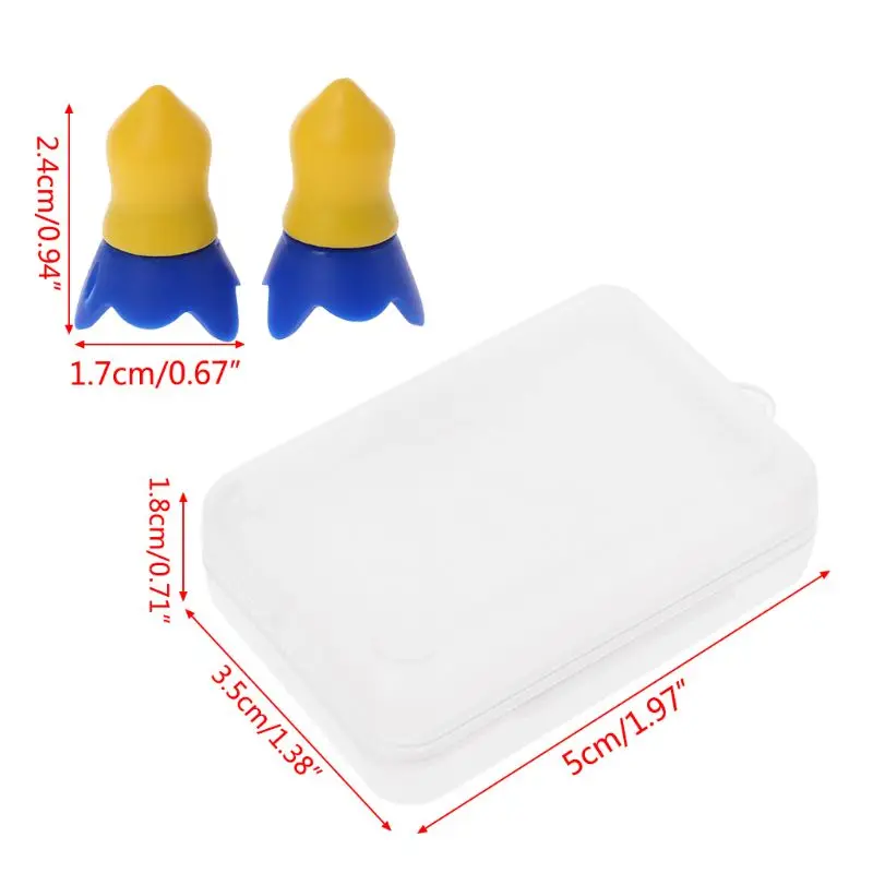 1 Pair Silicone Flight Earplugs Noise Cancelling Reusable Ear Plugs For Airplanes Hearing Protection