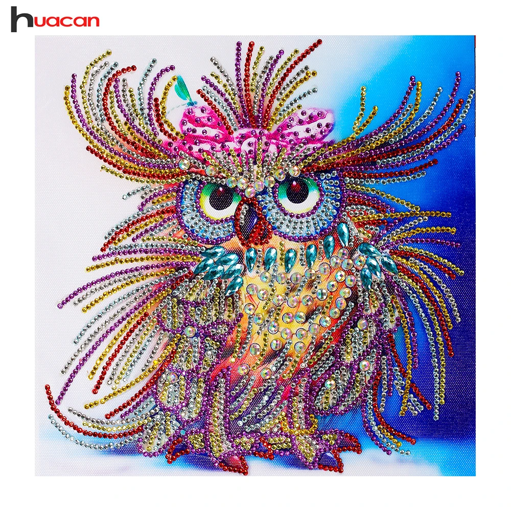 ZHUDENGXJL 5D Special Shape Diamond Art Kits For Beginners, Owl Woman Diamond Painting Kits For Adults,DIY Crystal Rhinestones Diamond