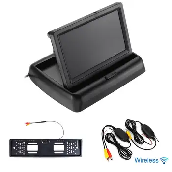 

4.3 inch Car Monitor TFT LCD 4.3" HD Digital 16:9 Screen Wireless Transmitter/Receiver For Reverse Rear View Camera PAL/ NSTC