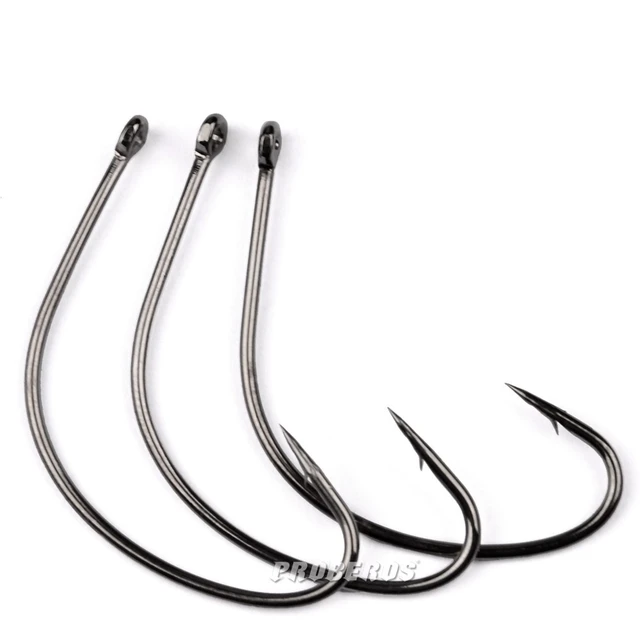 50Pcs 37753 Fishing Hooks High Carbon Steel Wacky Weedless Worm