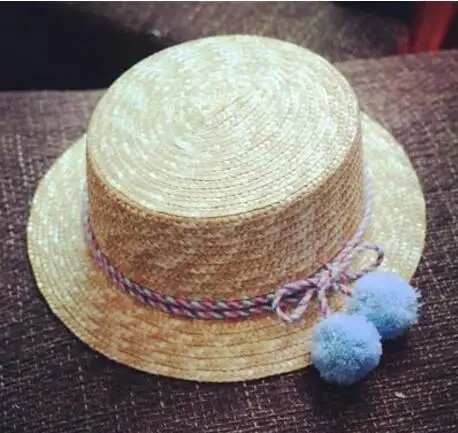 Летние женские шляпы на плоской подошве, соломенная шляпа, Панама, стиль cappelli, сбоку, с бантом, пляжная кепка, кепка для девушек - Цвет: 9
