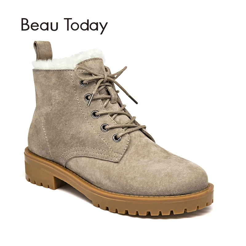 ankle length lace up boots