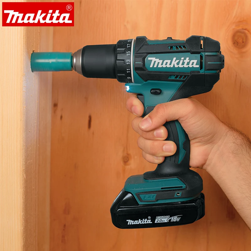 Makita дрель, DDF482 перезаряжаемая аккумуляторная батарея 18V электрическая отвертка, литиевая батарея бытовой Пистолетная дрель(без аккумулятора зарядное устройство