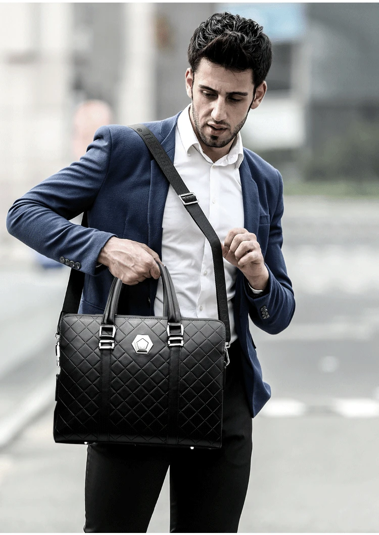 Мужская деловая кожаная сумка для ноутбука, мужская сумка через плечо с кодовым замком, мужская сумка-мессенджер, Противоугонный портфель для 1" Macbook