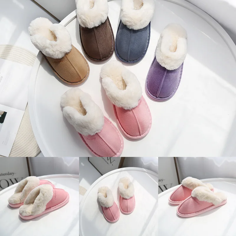 

Vertvie Women's Men's Cotton Slippers Waterproof Hair Styling Home Non-slip Slippers Indoor Outdoor Warm Slippers