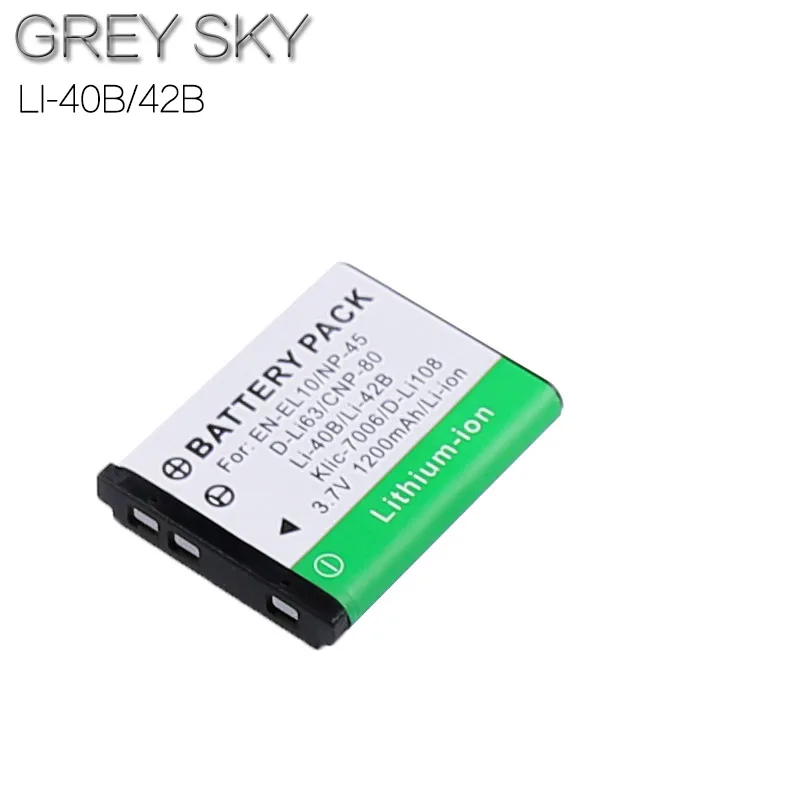 2x Li-40B/LI-42B LI40B LI42B батареи+ ЖК USB зарядное устройство для Olympus для Nikon EN-EL10 EN EL10 ENEL10 Pentax D-Li63/Fuji NP-45