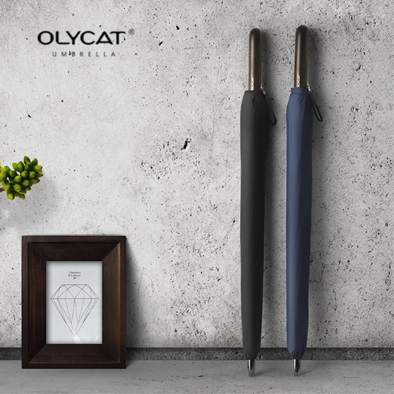 OLYCAT-Large Rain Umbrella for Men and Women Windproof Male Walking Stick Golf Umbrella Cane Cane 24K folding umbrella wind resistant umbrella windproof umbrella