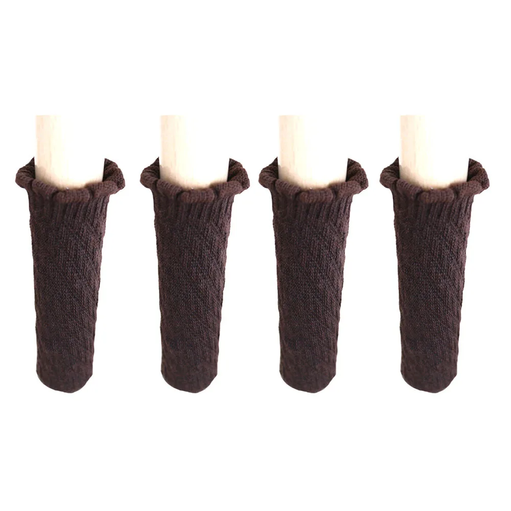 

4 Pcs Chair Leg Table Foot Covers Floor Protectors Knitting Chair Cover Sock No noise No scratch on floor Chair Leg Covers
