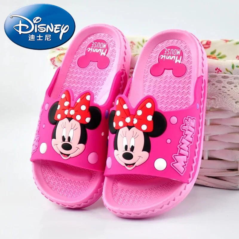 Disney/обувь; Новинка года; детские шлепанцы с Микки; Домашние Нескользящие Детские сандалии с мягкой подошвой для мальчиков и девочек