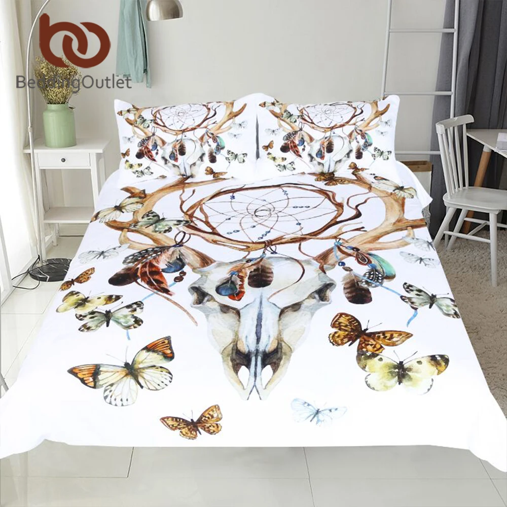 Beddingoutlet Dreamcatcher Bedding Set Butterfly Gothic Duvet Cover