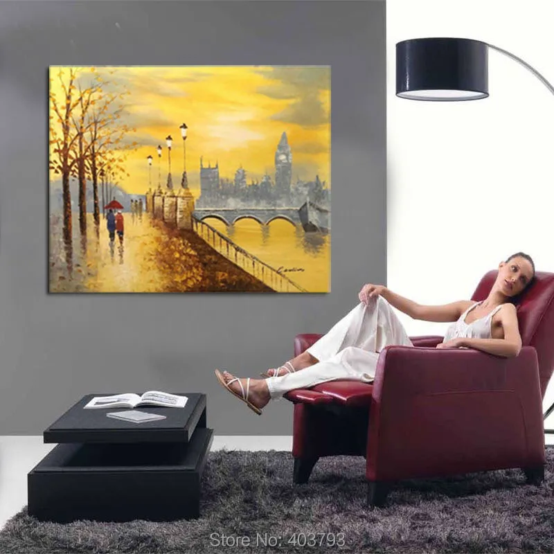 

london scene oil painting on canvas no frame home decoration